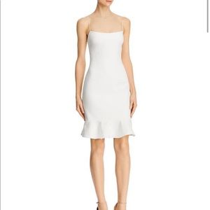 LIKELY Banks Flounced-Hem Slip Dress